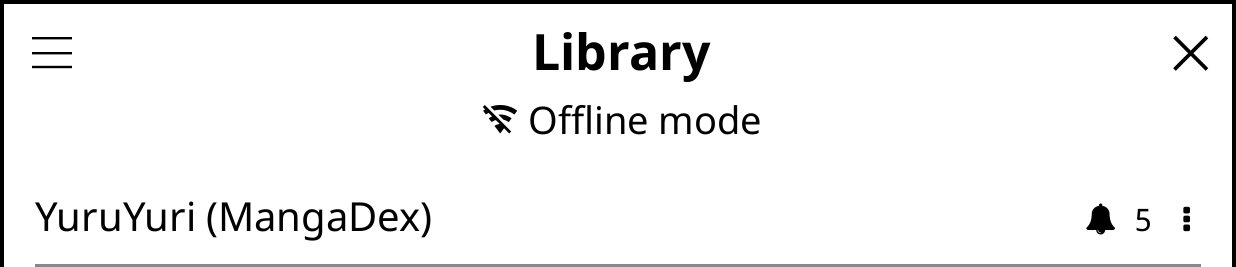 Offline mode indicator